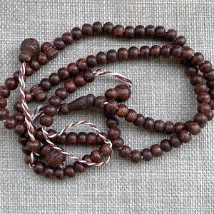 Tasbeeh Handmade Real Wood Dark Brown Beads Islamic Religious Beads Prayer Beads